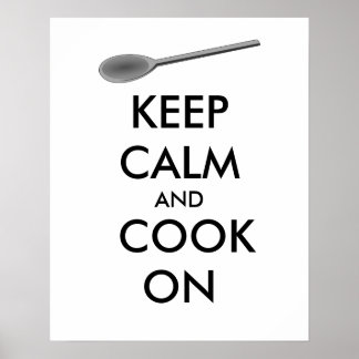 Poster Cadeaux de cuisine Gardez le calme et faites cuire