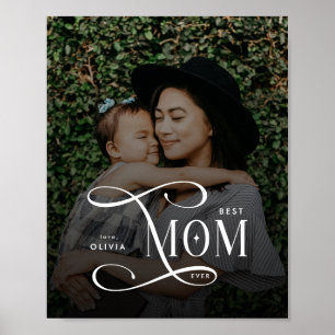 Poster Cadeaux de fête des mères photo Meilleure Maman de