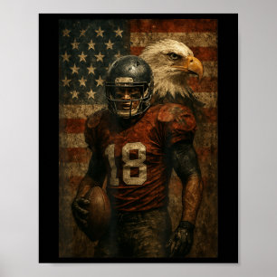 Poster Cadeaux de football américain pour footballeurs Fo