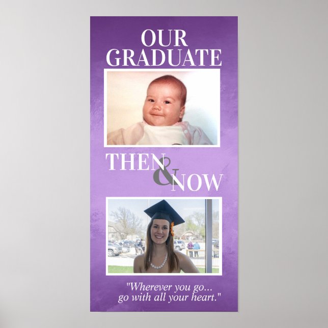 Poster Cadeaux de graduation personnalisés, photos d'hier (Devant)