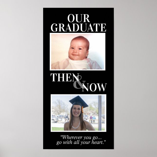 Poster Cadeaux de graduation personnalisés, puis et maint (Devant)