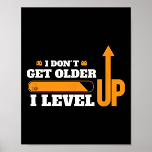 Poster Cadeaux de joueur drôles de jeu vidéo cool niveau
