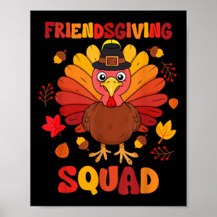 Poster Cadeaux de la fête d'Action de grâce de Friendsgiv