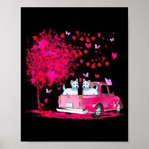 Poster Cadeaux de la Saint-Valentin pour couple Westie ca