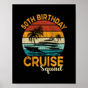 Poster Cadeaux de l'équipe de croisière pour les 50 ans 2