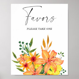 Poster Cadeaux de mariage à l'aquarelle, prenez-en un