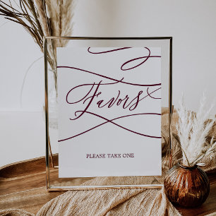 Poster Cadeaux de mariage calligraphie texte romantique B