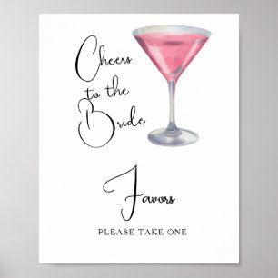 Poster cadeaux de mariage cocktail