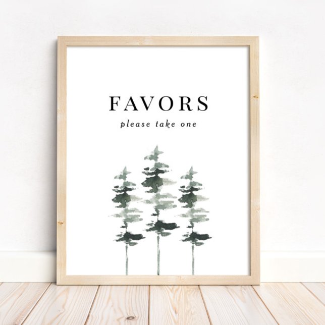 Poster Cadeaux de mariage de forêt rustique de campagne (Créateur téléchargé)