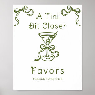Poster Cadeaux de mariage Martini Bow