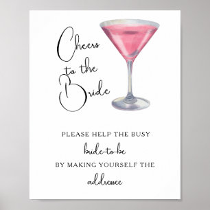 Poster Cadeaux de mariage pour la mariée occupée