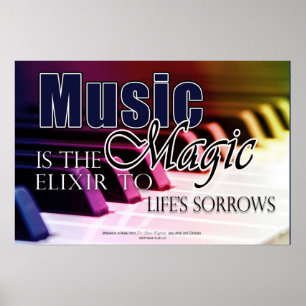 Poster Cadeaux de musique Étudiants de piano - Musique