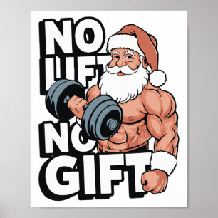 Poster Cadeaux de Noël de gym de forme physique de muscul