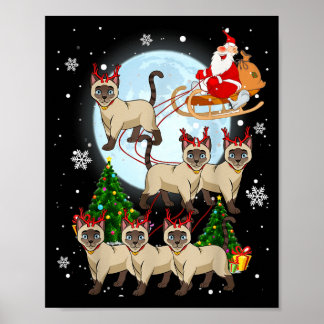 Poster Cadeaux de Noël de Renne Siamois pour amateurs de