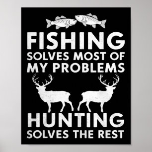 Poster Cadeaux de pêche et de chasse Fête des pères Humou