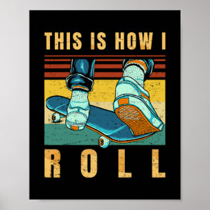 Poster Cadeaux de planche à roulettes - Skateur - C'est c