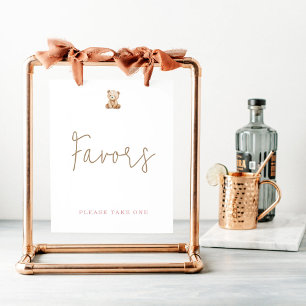 Poster Cadeaux de remerciement minimalistes pour Baby Sho