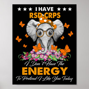Poster Cadeaux de sensibilisation à l'éléphant j'ai Rsd C