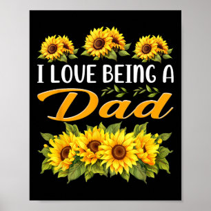 Poster Cadeaux de tournesol pour papa Grossesse Faire-par