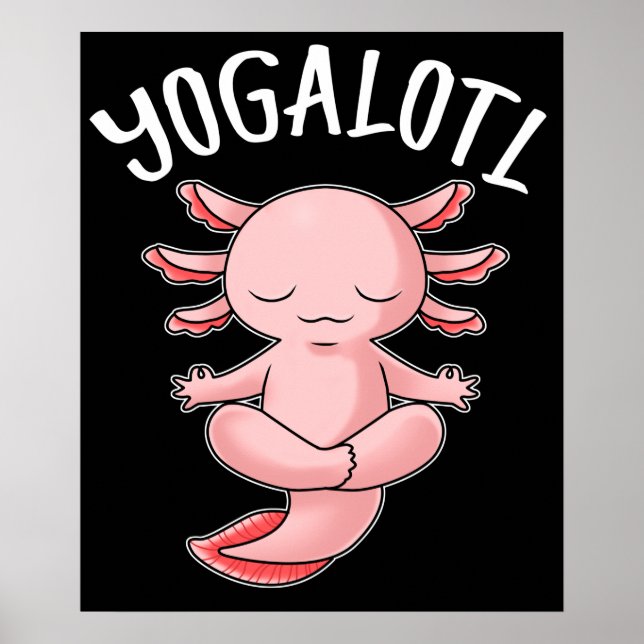 Poster Cadeaux de Yoga Cadres de méditation femmes Axolot (Devant)