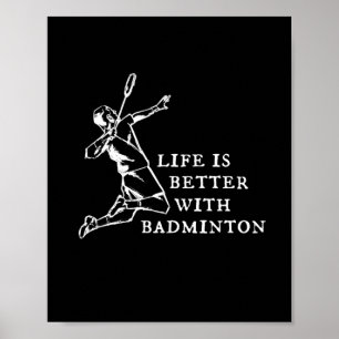 Poster Cadeaux du joueur de badminton