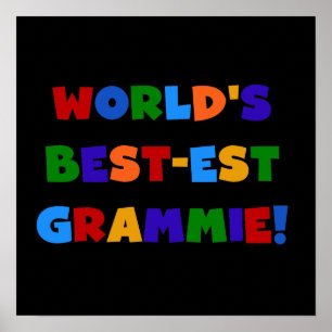Poster Cadeaux du Meilleur-est Grammie du monde lumineux 