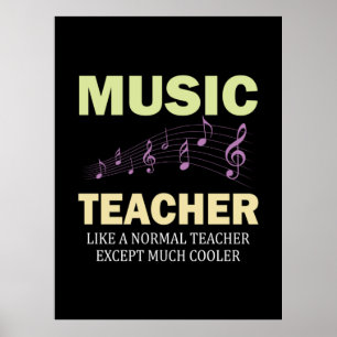 Poster Cadeaux Enseignant   Prof de Musique Tellement Coo