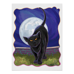 Poster Cadeaux et accessoires de chat noir
