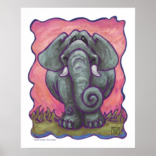 Poster Cadeaux et accessoires éléphants (Devant)
