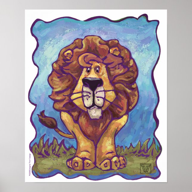 Poster Cadeaux et accessoires Lion (Devant)