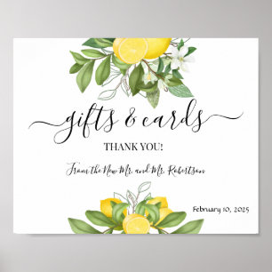 Poster Cadeaux et Cartes Mariage Vert céleste
