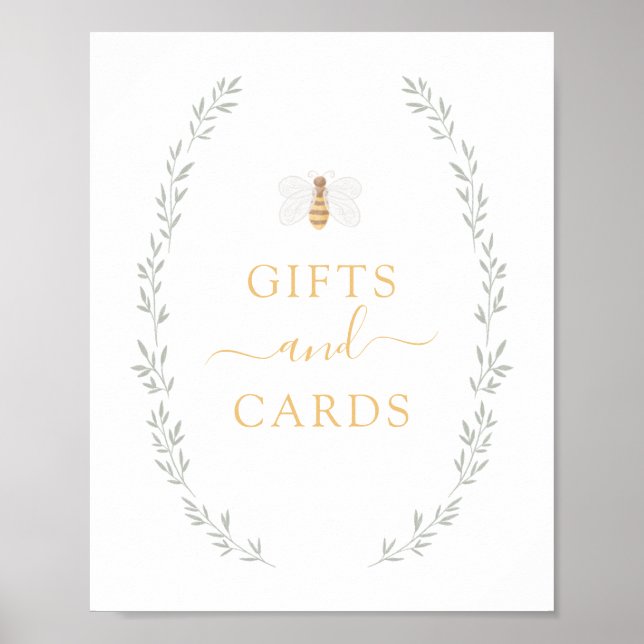 Poster Cadeaux et cartes Signer Sweet as Can Bee Baby sho (Devant)
