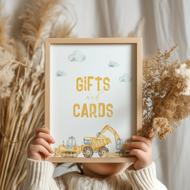 Poster Cadeaux et Cartes Thème de construction Anniversai (Créateur téléchargé)