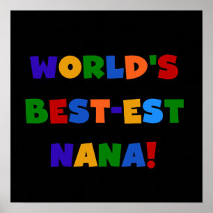 Poster Cadeaux lumineux de couleurs du Meilleur-est Nana 