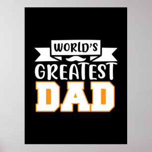 Poster Cadeaux papa Le plus grand papa du monde
