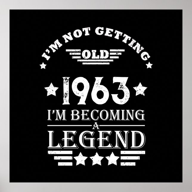 Poster Cadeaux personnalisés soixante vintages 60e annive (Devant)