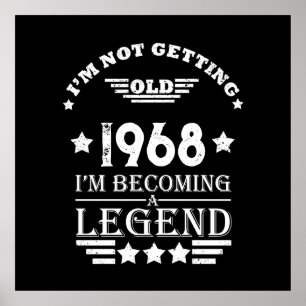 Poster Cadeaux personnalisés vintage 55e anniversaire bla