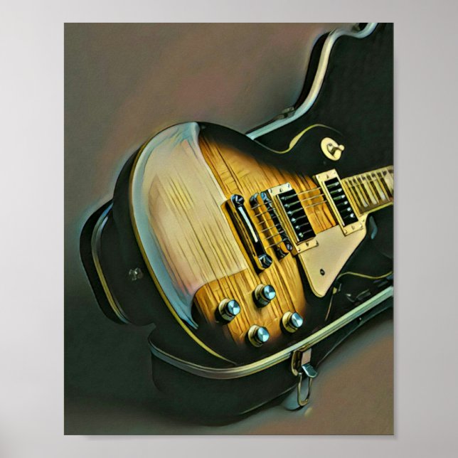 Poster Cadeaux pour guitariste (Devant)