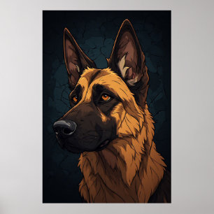 Poster 🐕 Cadeaux pour propriétaires de Berger Allemand �
