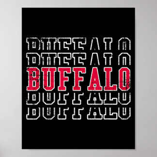 Poster Cadeaux Rétro Vintage Buffalo Pour Hommes Femmes E
