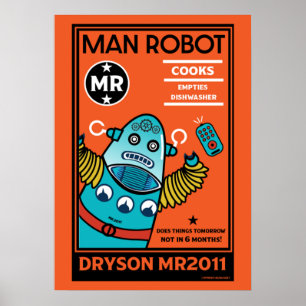 Poster Cadeaux Robot Pour Anniversaire Ou Mariage