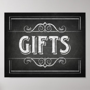 Poster CADEAUX Style de calque Signe Imprimer