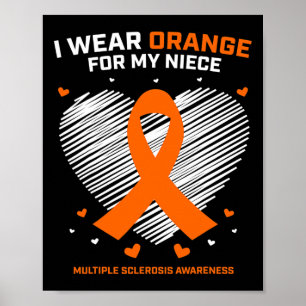 Poster Cadeaux Vêtements Nièce Sclérose en plaques Aw