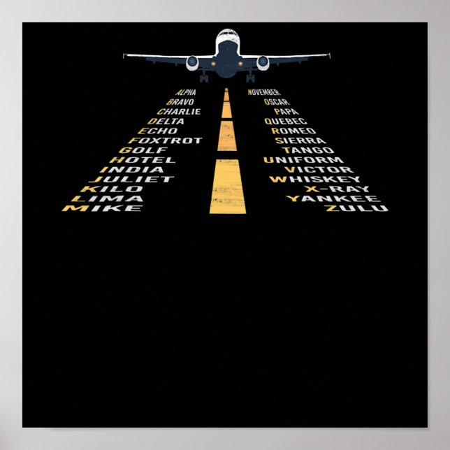 Poster Cadet de pilote d'appareil phonétique Cadet d'avio (Devant)