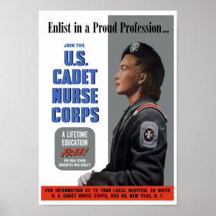 Poster Cadet Nurse Corps -- WW2