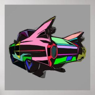 Poster Cadillac coloré