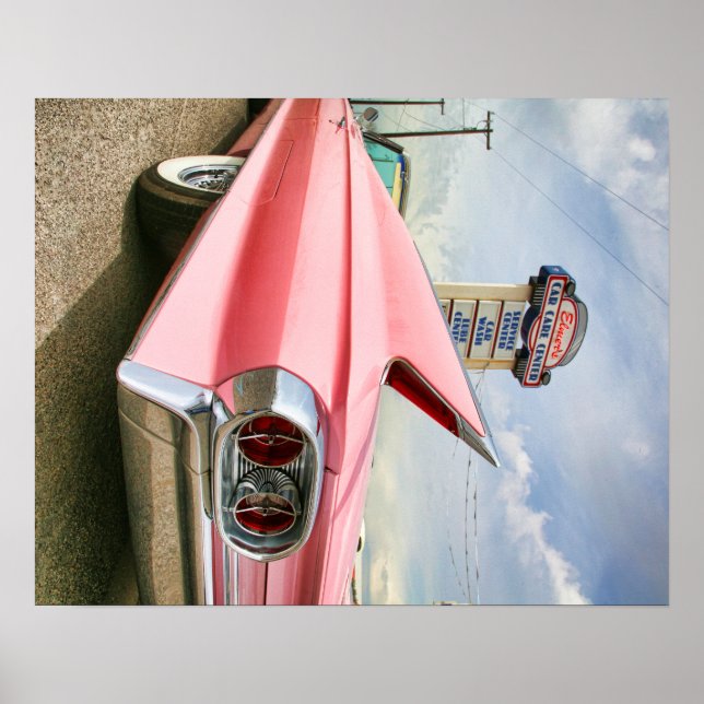 Poster Cadillac rose 1962 (Devant)