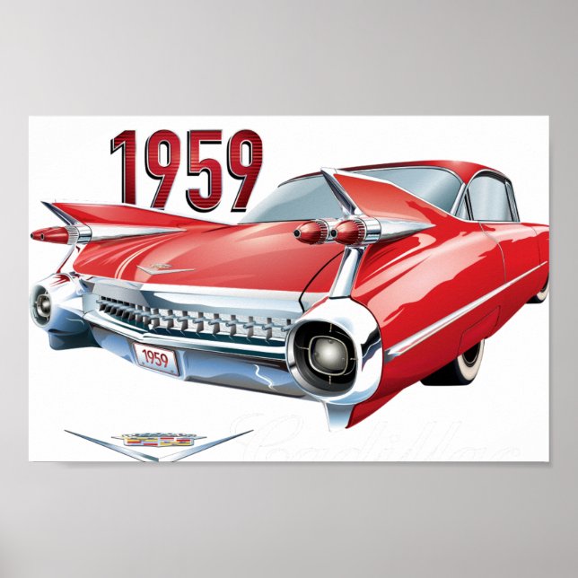 Poster Cadillac Vintage 1959 (Devant)