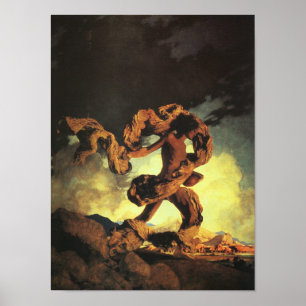 Poster Cadmus Sowing the Dragon's Teeth, Maxfield Parrish