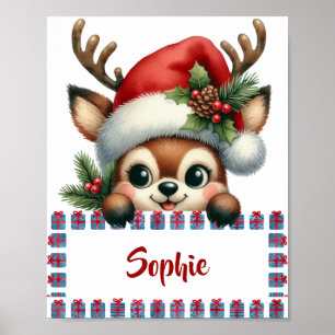 Poster Cadre de cadeau de Noël personnalisable avec desig